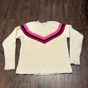 Milly Cream Wool Knit Sweater, Size Small
